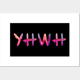 Yahweh Vibrant Text Art Posters and Art